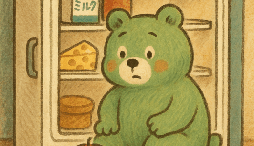 冷蔵庫のなかにいる動物の名前は？