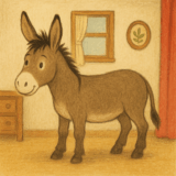 家のなかにロバがいる。どこにいる?