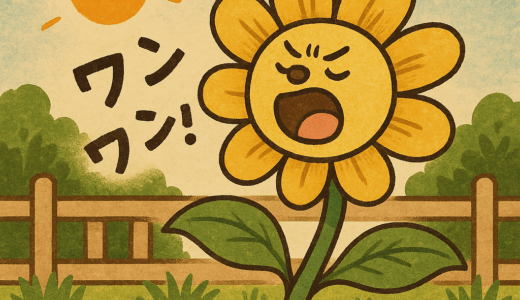 朝からうるさく吠える花は何？